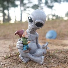 Alien Embrace Dwarf Garden Elf Ornament