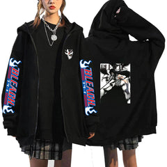 Unisex Anime Printed Loose Zipper Hoodie