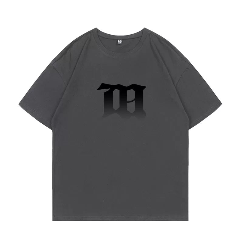 JIWOO‌ Versatile Round Neck Cotton T-shirt