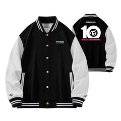 Casual Twice Tenth Anniversary Baseball Coat