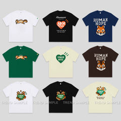 JHOPE HUMAN HOPE Printed Short-sleeved Top
