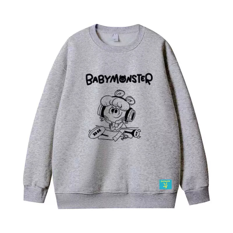 BM PSYCHO Printed Pullover Hoodie Top