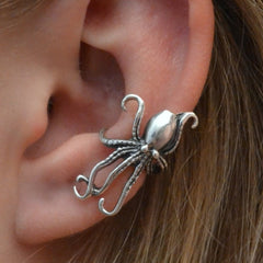 Retro Octopus Alloy Ear Clips