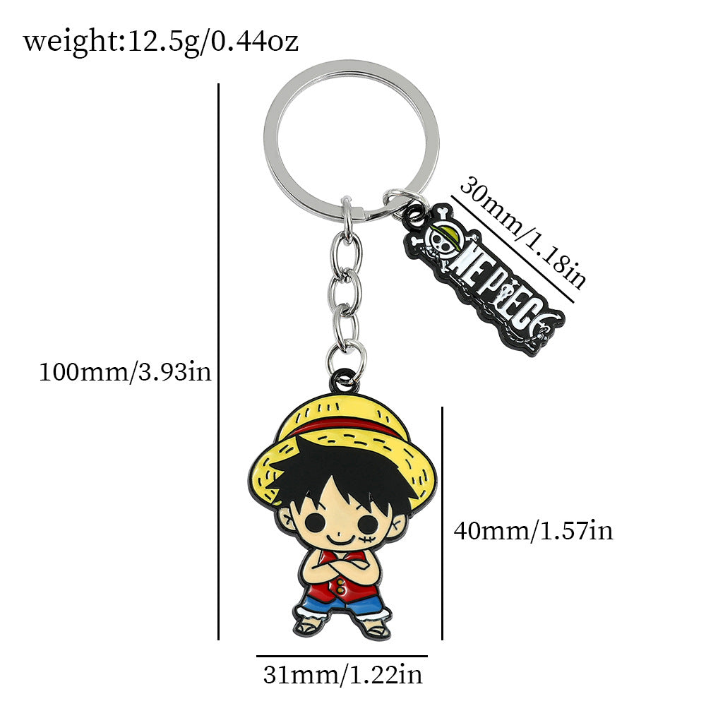 Luffy Straw Hat Necklace Keychain