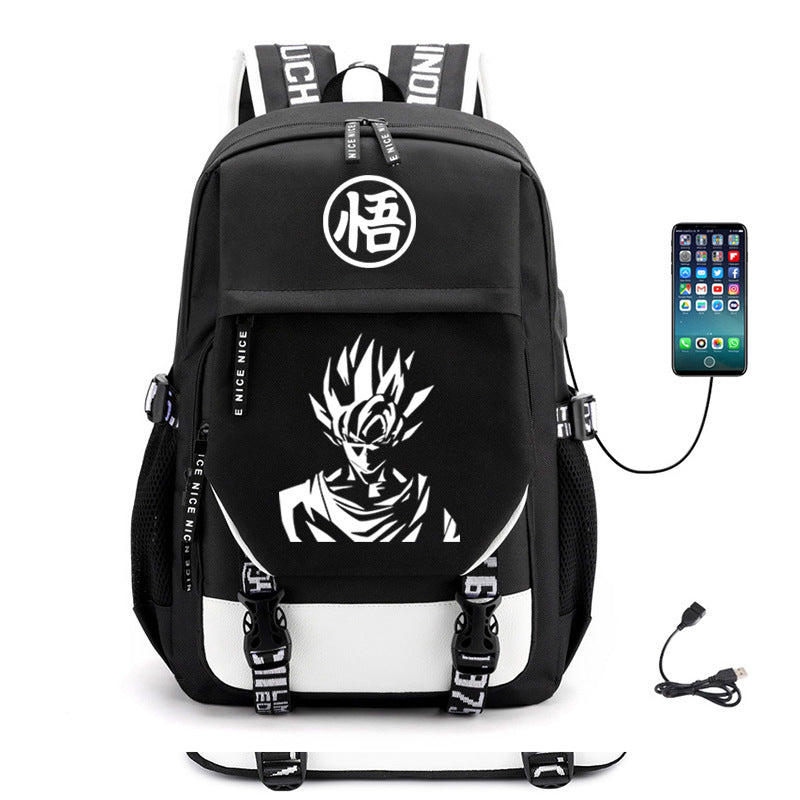 Goku Anime Pattern Large-capacity Backpack