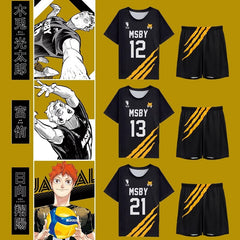 Casual Anime Cosplay Jersey Short-sleeved Set