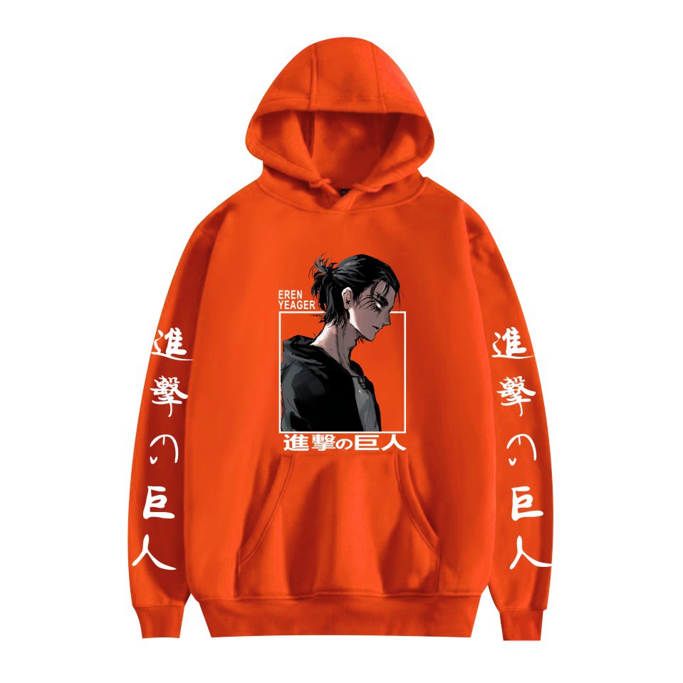 Casual Anime Pattern Print Pocket Drawstring Hoodie