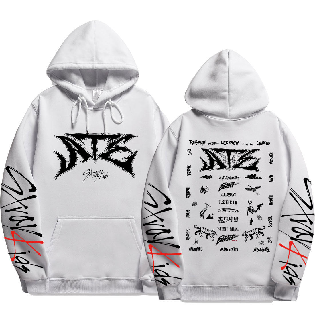 KPOP Atz Letter Printed Pullover Hoodie