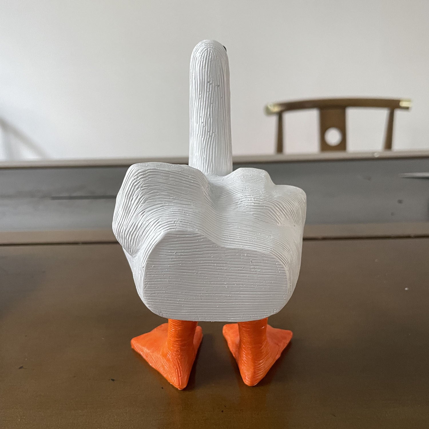 Middle Finger Duck You Figurine