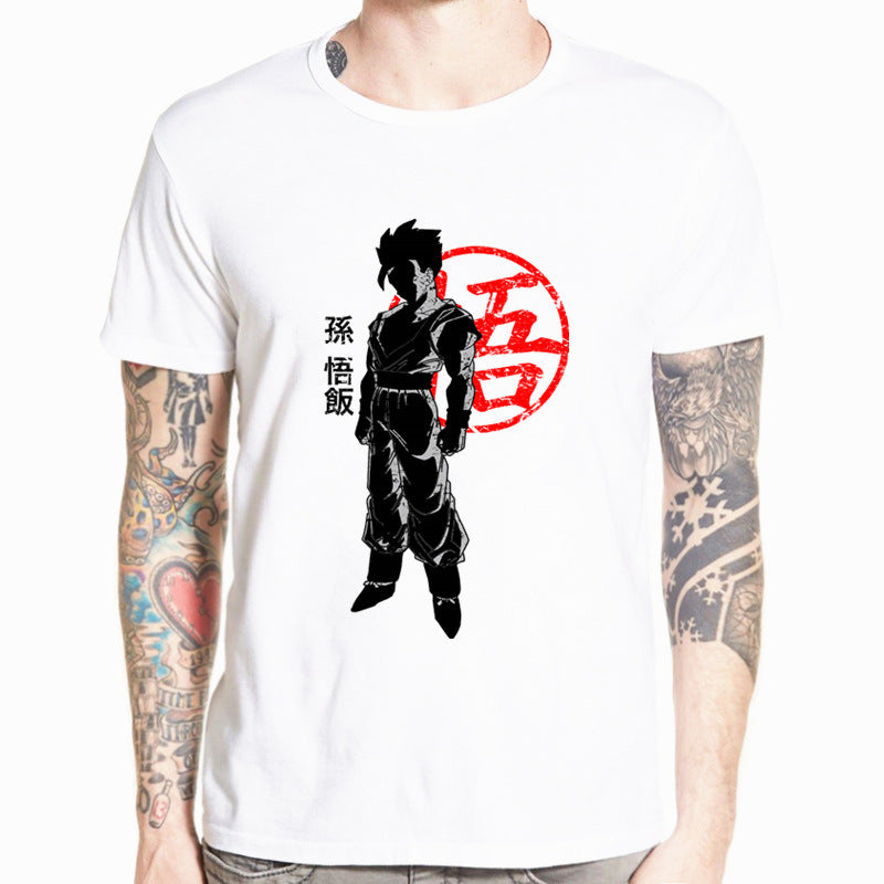 Unisex Goku Printed Short-sleeved Slim-fit T-shirt