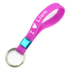 Silicone 1D Wrist Strap Keychain