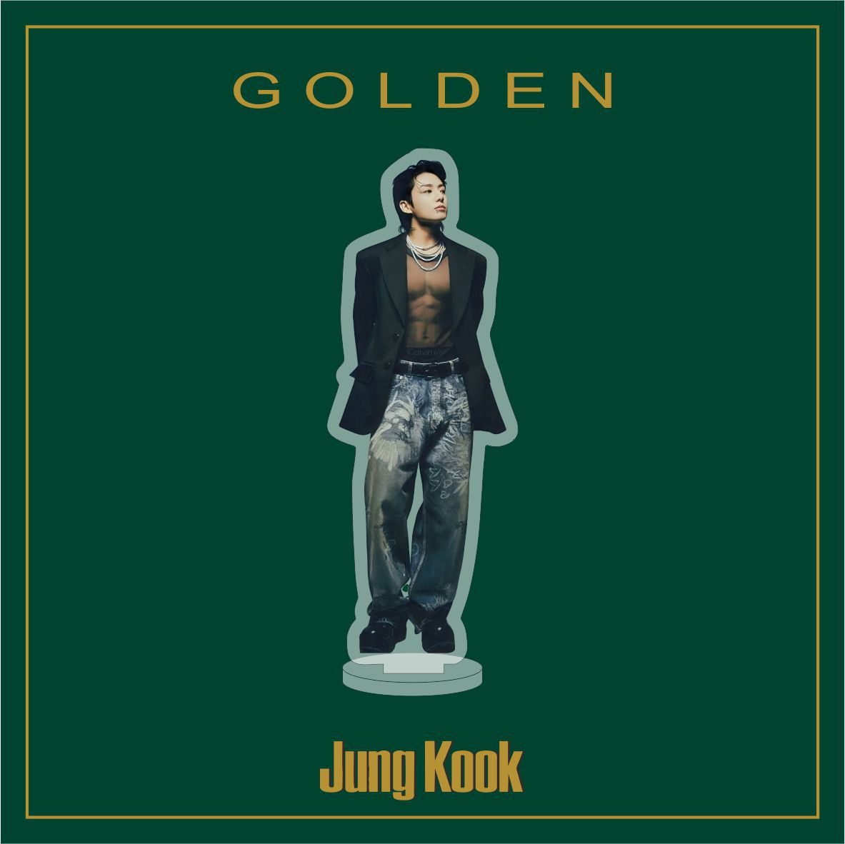 JK Golden Album Standing Tabletop Ornament
