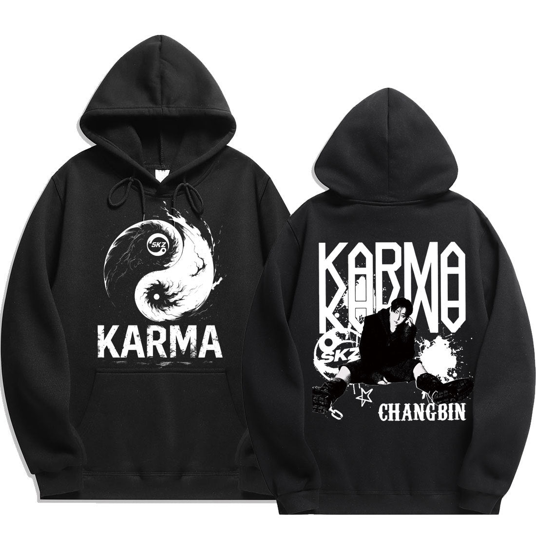 Casual Skz Karma Printed Hoodie Top