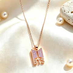 Creative BANGTAN Inlaid Zircon Pendant Necklace