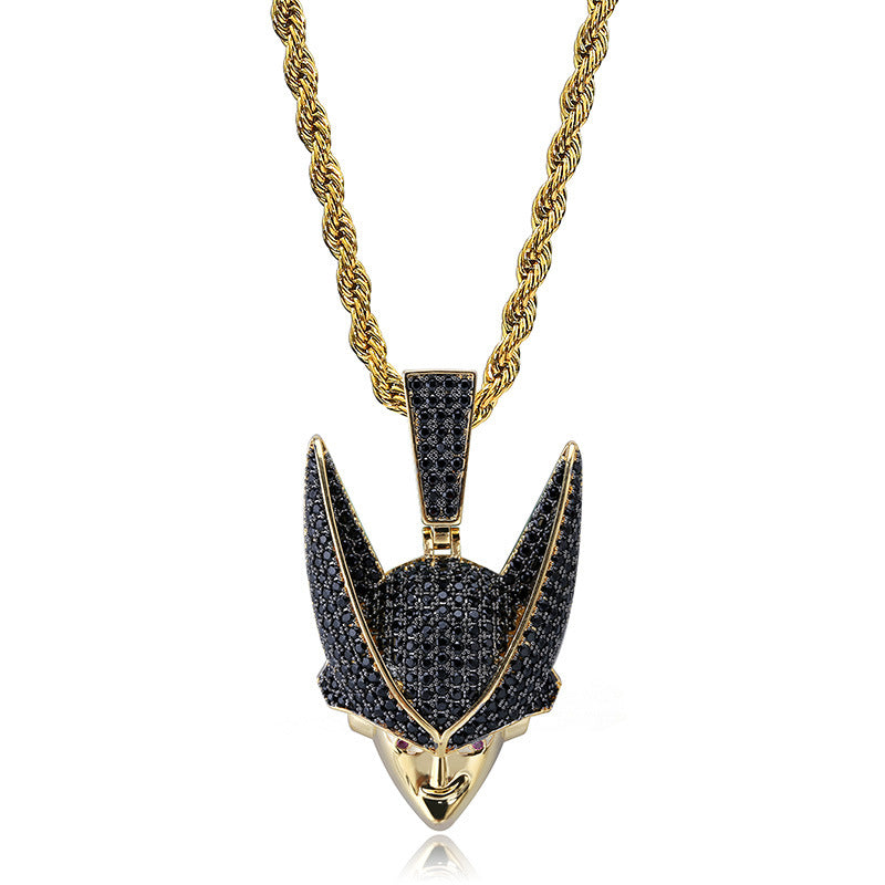 Trendy Anime Pendant Inlaid Zircon Necklace