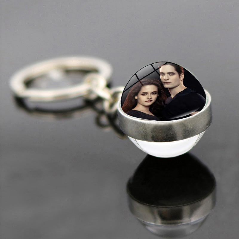 Versatile Double-sided Twilight Keychain Pendant