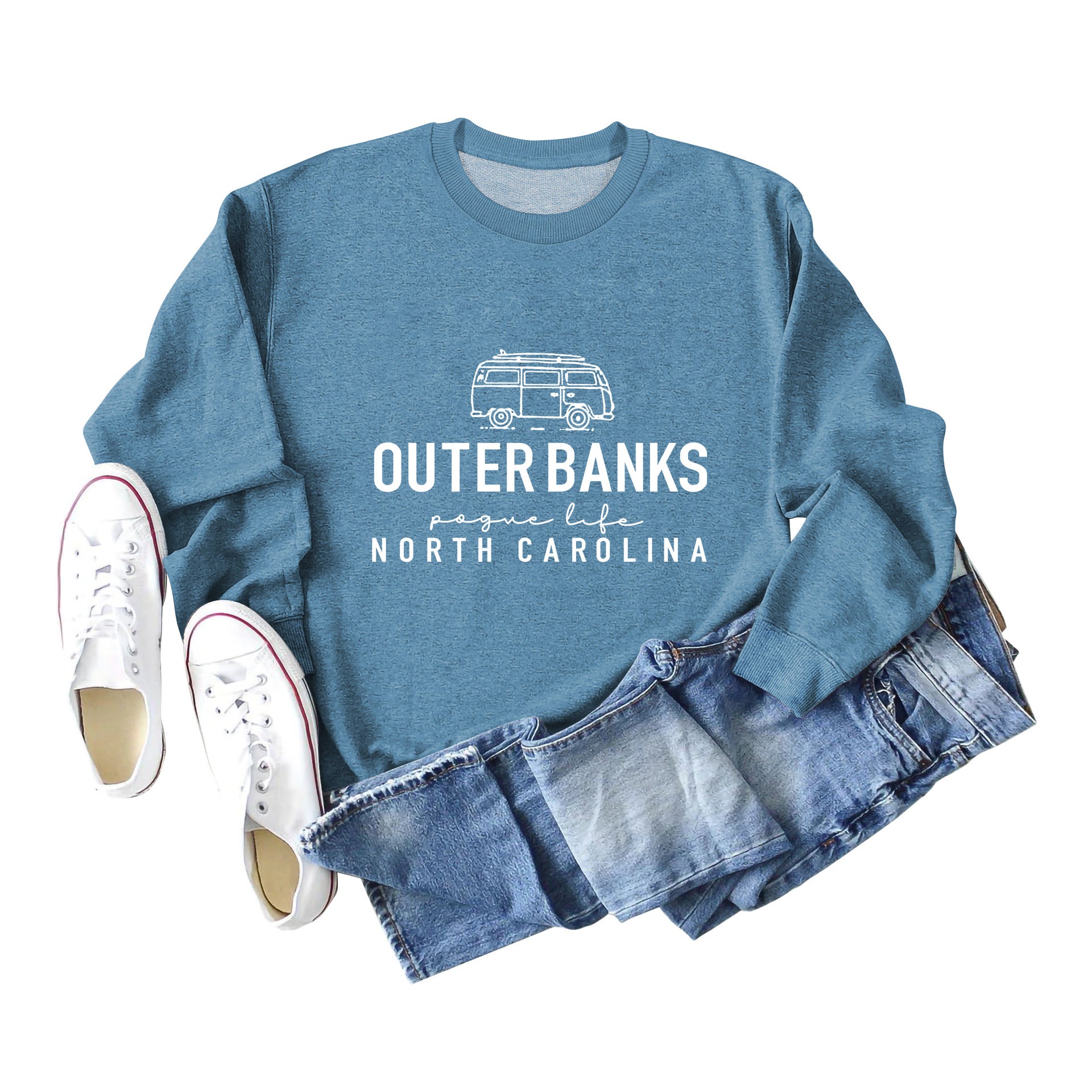 Women's Round Neck Loose Sweatshirt