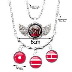 ARIRANG Gem Pendant Angel Wings Necklace