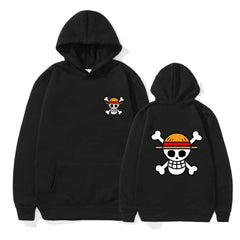 Unisex Luffy Print Casual Pullover Hoodie