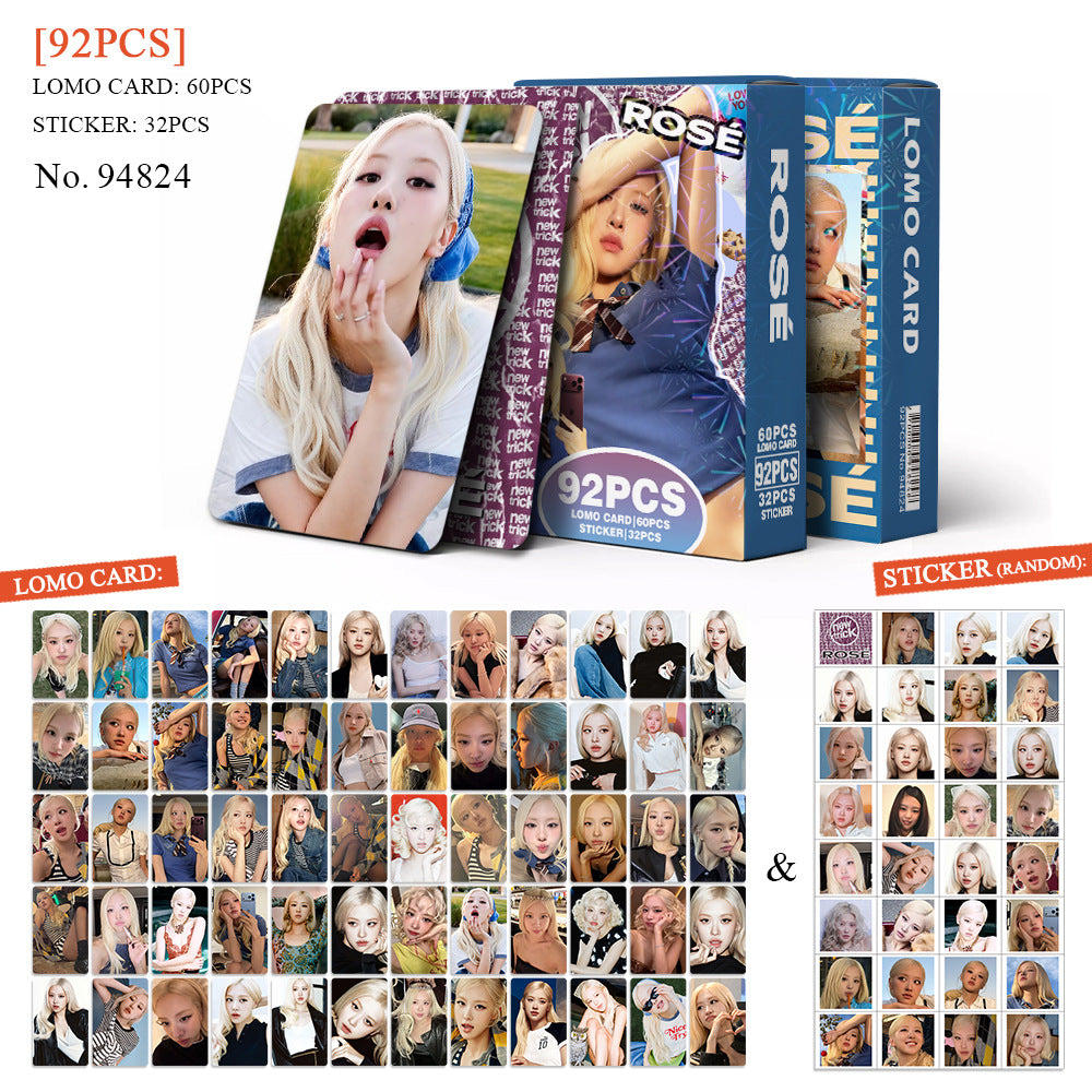 ROSE "new trick" Photocards + Stickers (92pcs)