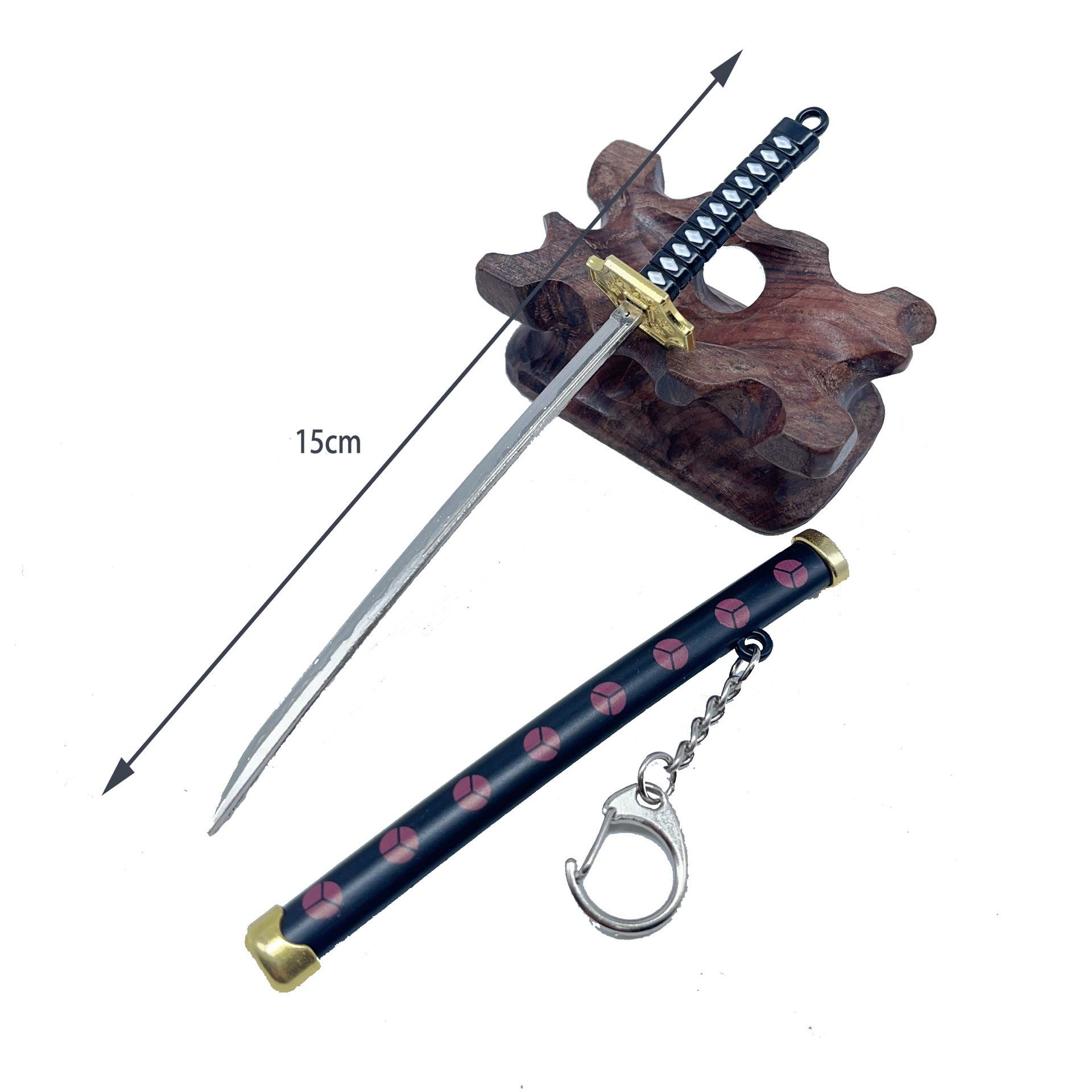 Trendy Zoro Samurai Sword Model Keychain