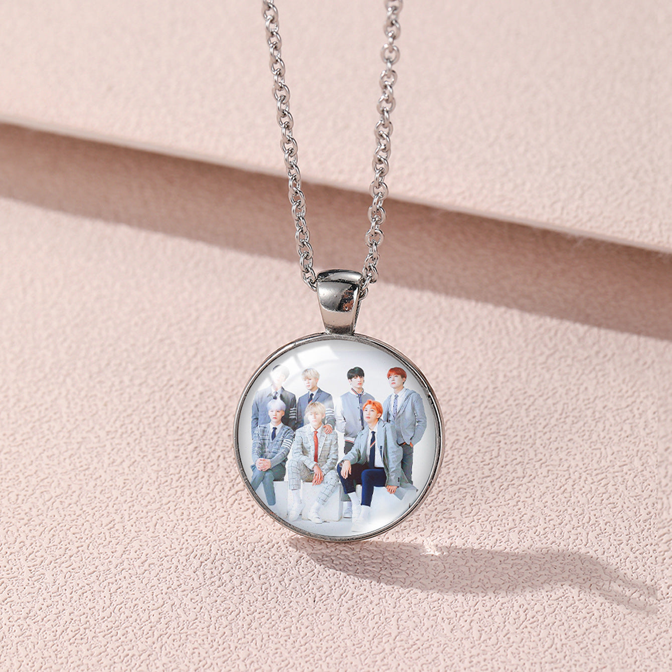 Trendy BTS Round Necklace