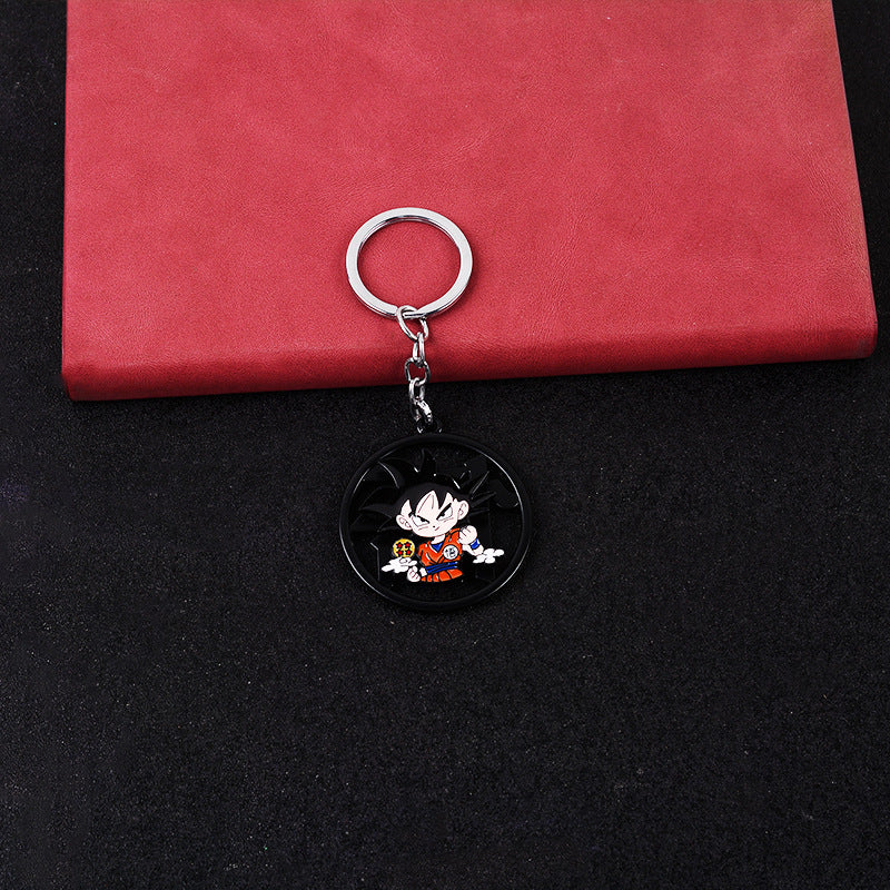 Rotating Goku Alloy Keychain Pendant