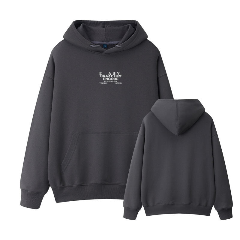 EasyCrazyHot Tour Letter Print Hoodie