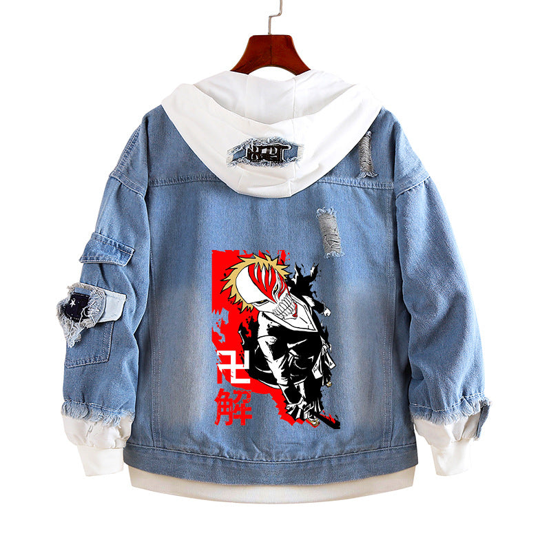 Trendy Anime Kurosaki Ichigo Denim Jacket