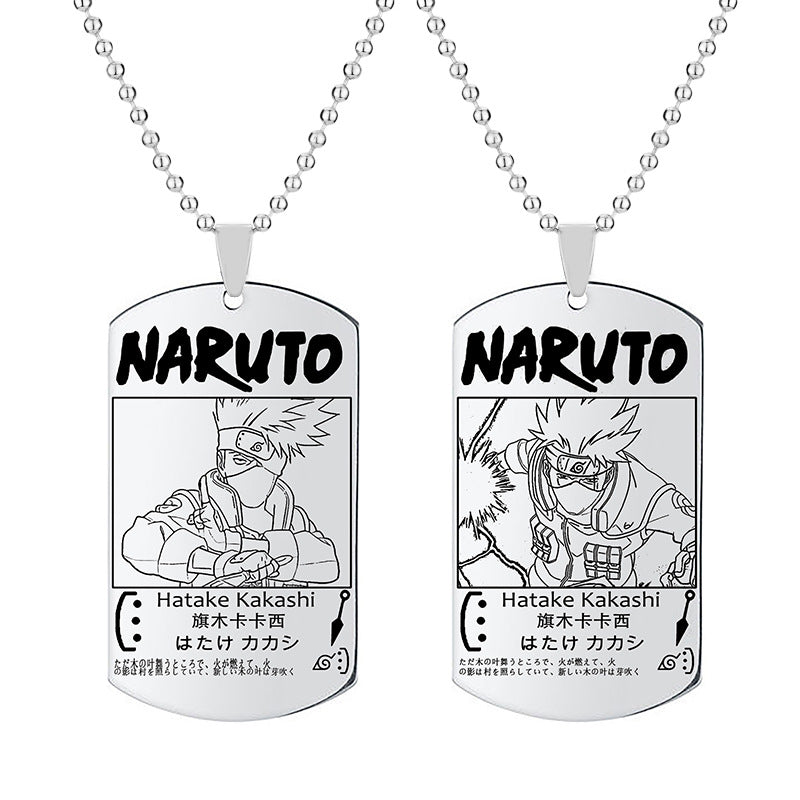 Trendy Sasuke Tag Pendant Necklace