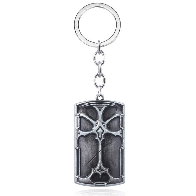 Retro Game Metal Keychain Pendant