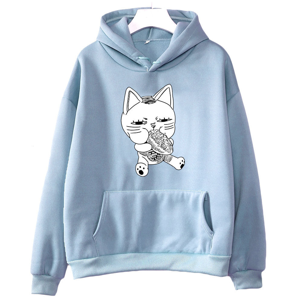 Unisex Dandadan Cat Anime Printed Hoodie