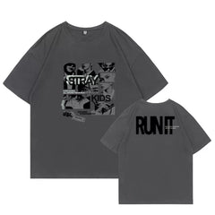 SKZ RUN IT TOUR Print Short Sleeve T-shirt