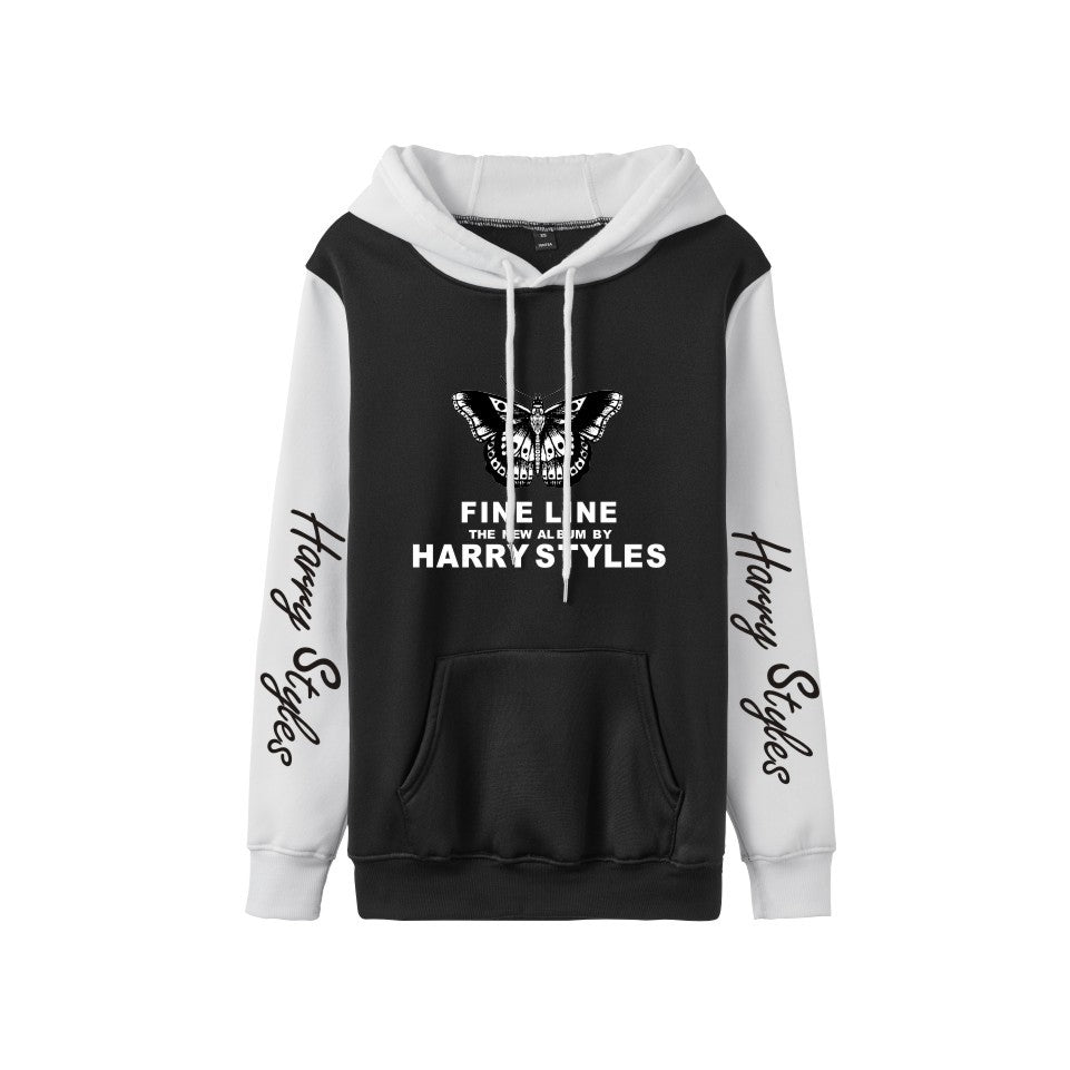 Women's Harry Printed Color Block Loose Hoodie