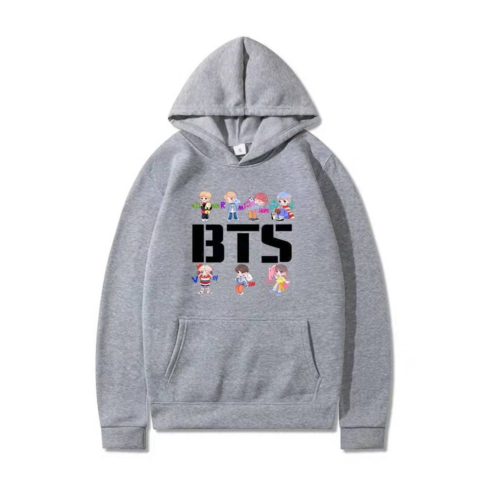 Unisex Cartoon Kpop Printed Casual Hoodie