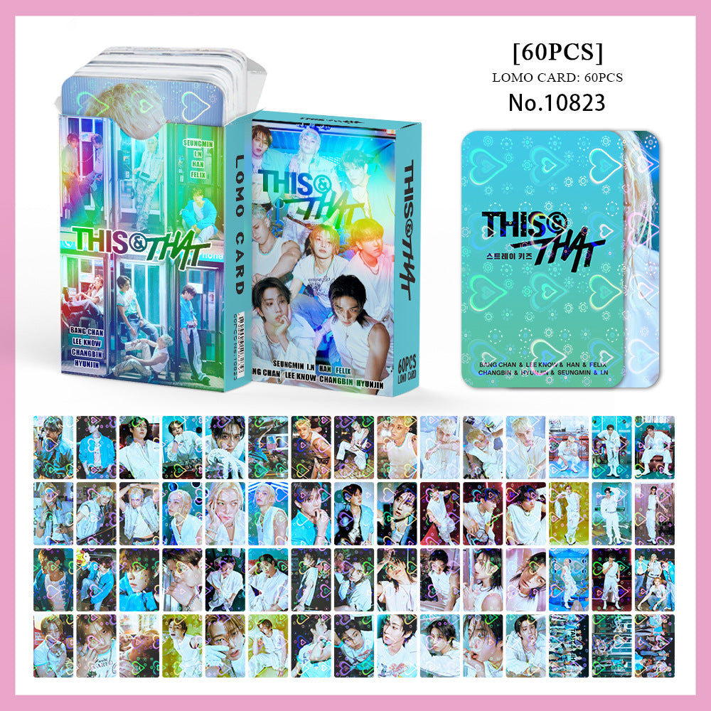60PCS SKZ THIS & THAT Heart Holographic Photocards