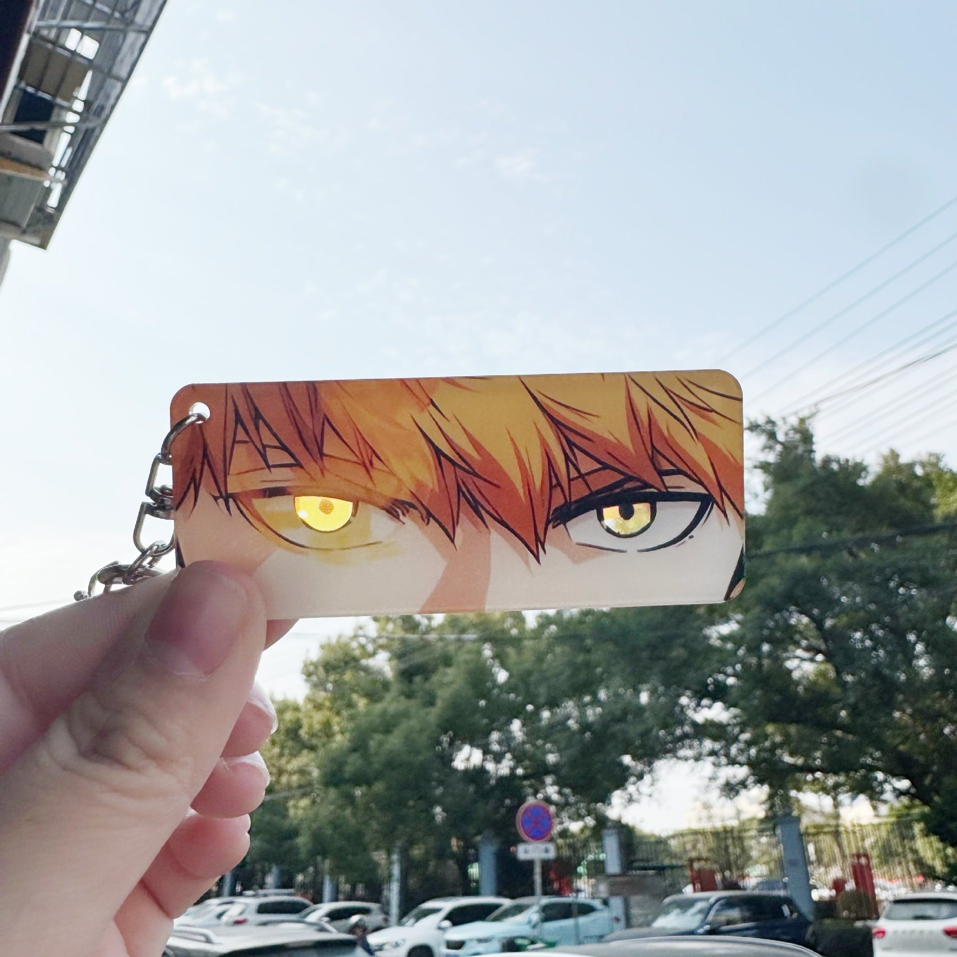 Creative Anime Luminous Eye Keychain Pendant