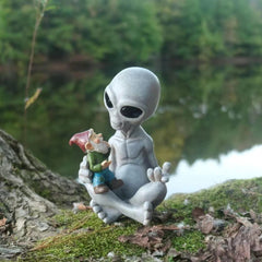 Alien Embrace Dwarf Garden Elf Ornament