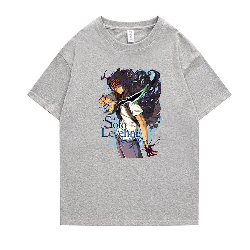 Cool Anime Print Short-sleeved T-shirt
