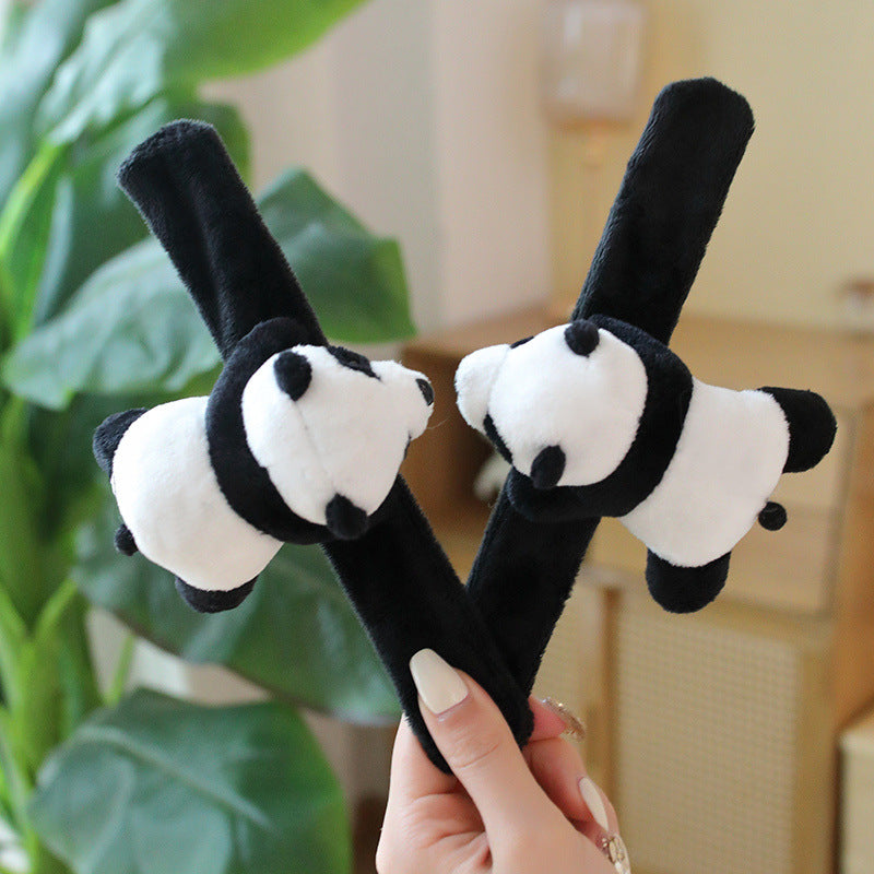 Cute Panda Doll Snap Wrist Brooch Pendant