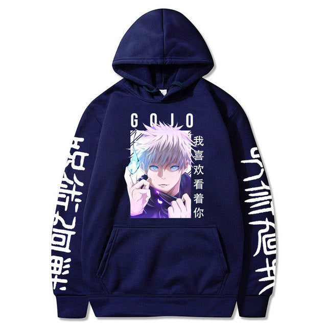 Unisex Gojo Anime Loose Casual Hoodie