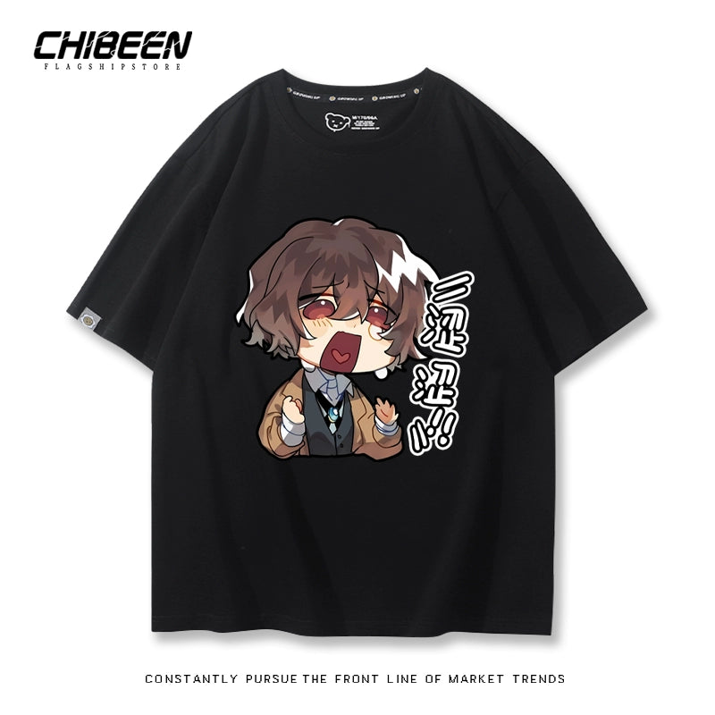 Unisex Anime Graphic Print Short-sleeved T-shirt