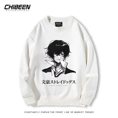 Casual Anime Printed Crew Neck Sweatshirt
