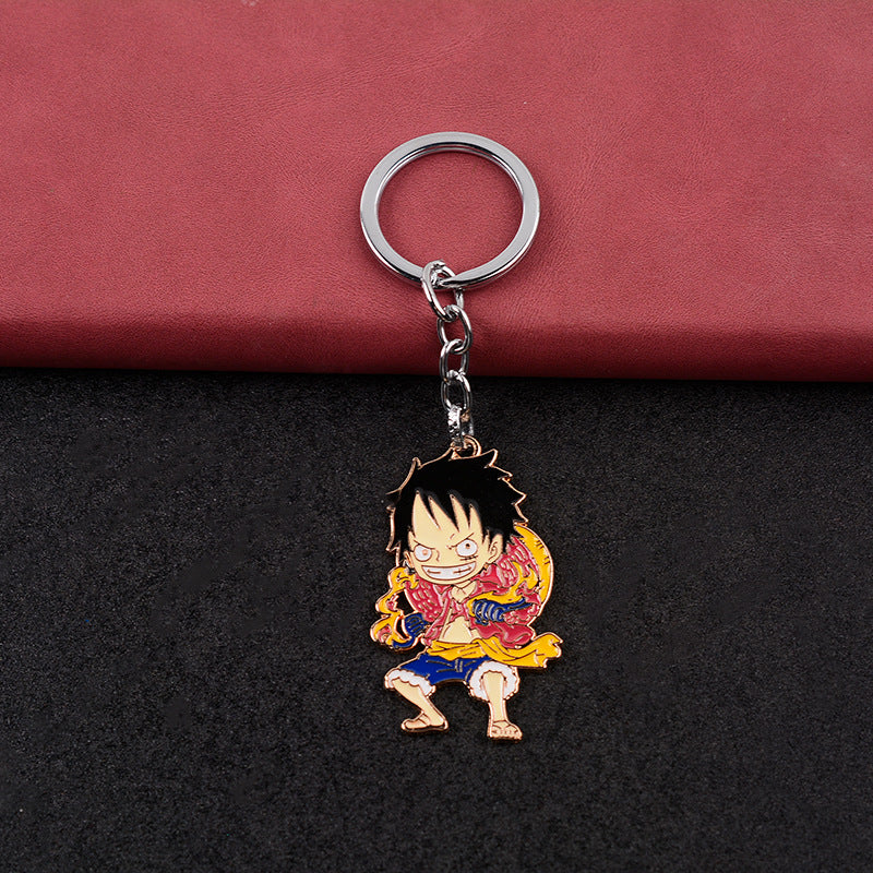 Trendy Anime Luffy Zoro Keychain Pendant