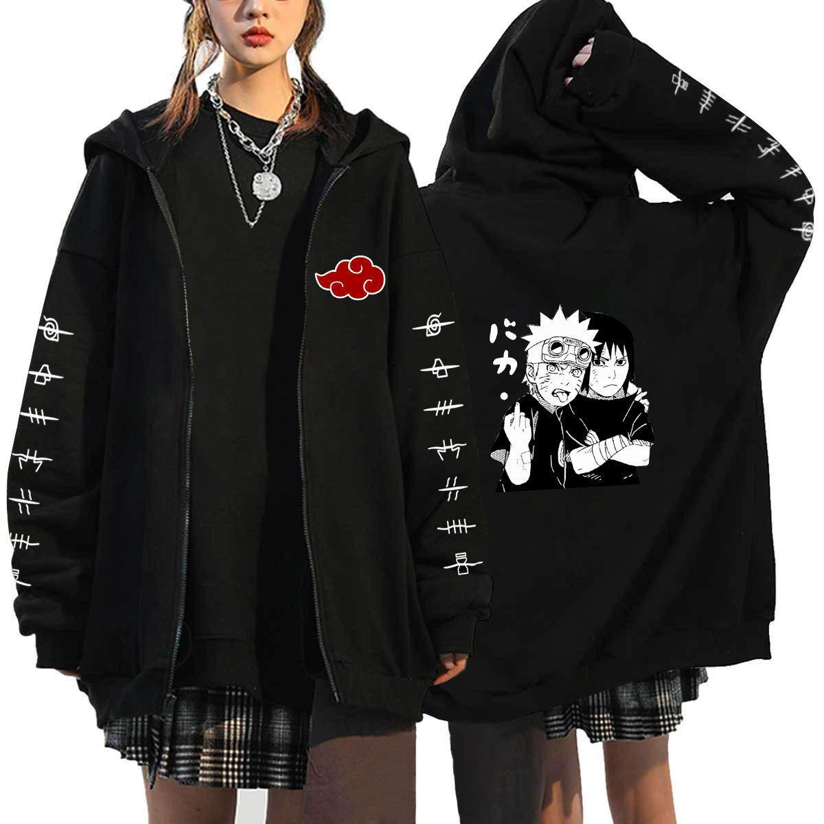 Unisex Anime Trendy Zipper Casual Hoodie