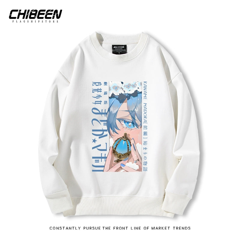 Trendy Anime Crew Neck Sweatshirt