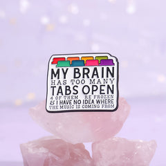 Typical ADHD Brain Funny Enamel Pin