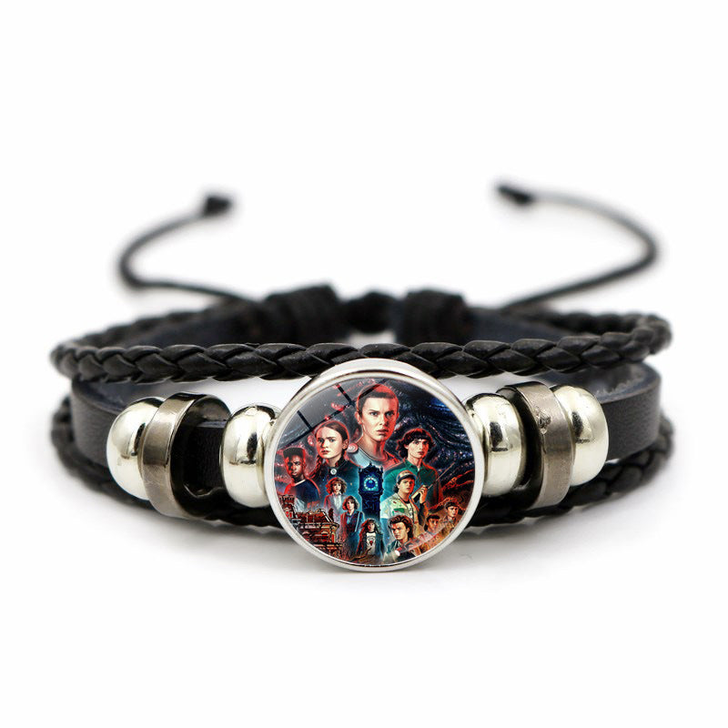 TV Gemstone Leather Bracelet