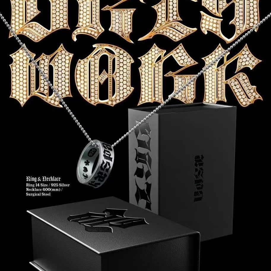 Luxury Girl Group Logo Ring Necklace