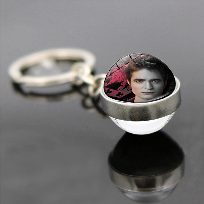 Versatile Double-sided Twilight Keychain Pendant